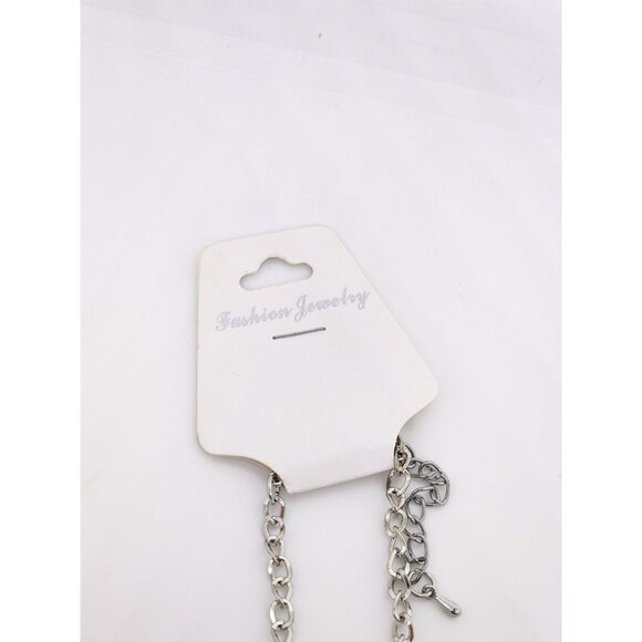 NWT Hello Kitty Rhinestone Pendant Women's Necklace Pink Bow Silver Chain 22" - Picture 5 of 5